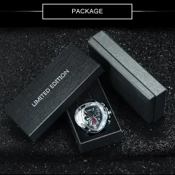 RelojesJaragar - lujoso reloj deportivo automático - esfera triangular geométrica - correa de piel auténtica