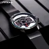 RelojesSINOBI - elegante reloj de cuarzo creativo - correa de caucho