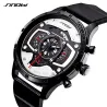 SINOBI - stylish creative quartz watch - rubber strapWatches