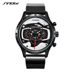 SINOBI - stylish creative quartz watch - rubber strapWatches
