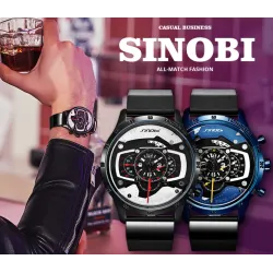 SINOBI - montre à quartz créative élégante - bracelet en caoutchouc