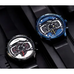 SINOBI - montre à quartz créative élégante - bracelet en caoutchouc