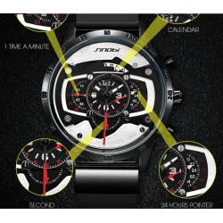 SINOBI - montre à quartz créative élégante - bracelet en caoutchouc
