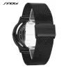 SINOBI - montre à quartz créative - cadran coloré - bracelet en maille d'acier inoxydable
