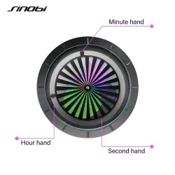 SINOBI - montre à quartz créative - cadran coloré - bracelet en maille d'acier inoxydable