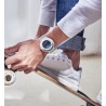 SINOBI - kreatywny zegarek kwarcowy - kolorowa tarcza - pasek z siatki ze stali nierdzewnejZegarki