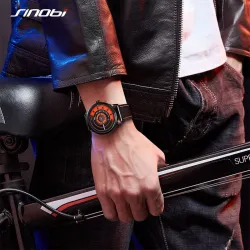 RelojesSINOBI - reloj de cuarzo elegante y creativo - correa de piel