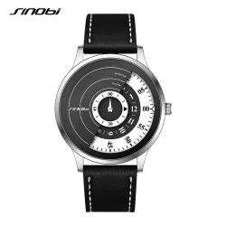 SINOBI - relógio de quartzo criativo e elegante - pulseira de couro