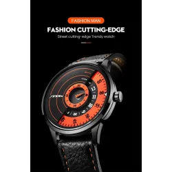 SINOBI - creative stylish quartz watch - leather strapWatches