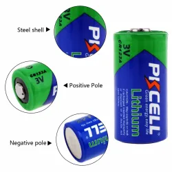 PKCELL - CR123A Li-MnO2 lithium battery - 1500mAh - 3V - 12 pieces