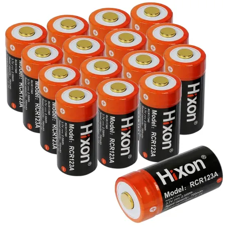 Hixon - RCR123a - 700mAh - 3,7V - 16340 batteri - oppladbart