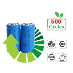 16340 li-ion batteri - oppladbart - med lader - 1300mAh - 3,7V