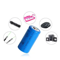 16340 li-ion batteri - genopladeligt - med oplader - 1300mAh - 3,7V