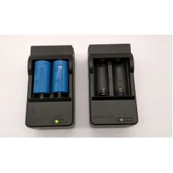 16340 li-ion batteri - oppladbart - med lader - 1300mAh - 3,7V