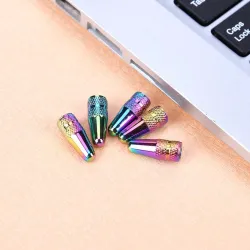 Bicycle valve caps - aluminum - rainbow colors - 5 piecesBicycle