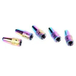 Bicycle valve caps - aluminum - rainbow colors - 5 piecesBicycle