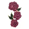 Luxuriöse Brosche - große Kristallblumen