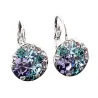 Elegant round earrings - with cubic zirconiaEarrings