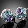 Elegante runde øreringe - med cubic zirconia