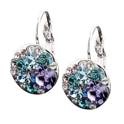 Elegante runde øreringe - med cubic zirconia