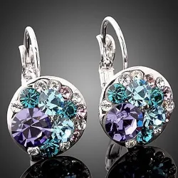 Eleganta runda örhängen - med cubic zirconia