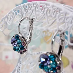 Elegante runde øreringe - med cubic zirconia