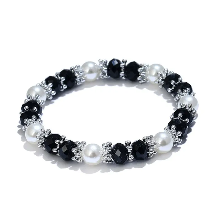 Bracelet élégant - avec strass / perles colorées
