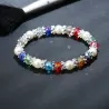 Braccialetto alla moda - con strass/perle colorate