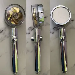 Modernt duschmunstycke - vattenbesparande - 360 roterande - med en liten fläkt - filter