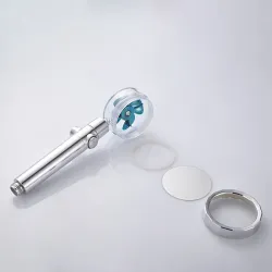 Moderne dusjhode - vannbesparende - 360 roterende - med en liten vifte - filter