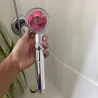 Soffione doccia moderno - risparmio idrico - girevole a 360° - con piccolo ventilatore - filtro