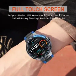 Luksusowy Smart Watch - pełny dotyk - sport / fitness tracker - tętno - wodoodporny - IOS - AndroidInteligentne zużycie