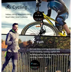Luksuriøs Smart Watch - full touch - sport / fitness tracker - puls - vanntett - IOS - Android