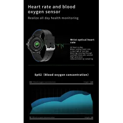 Luksuriøs Smart Watch - full touch - sport / fitness tracker - puls - vanntett - IOS - Android