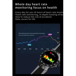 Luksuriøs Smart Watch - full touch - sport / fitness tracker - puls - vanntett - IOS - Android