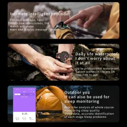 Luksuriøs Smart Watch - full touch - sport / fitness tracker - puls - vanntett - IOS - Android