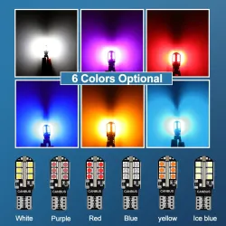 LED Canbus-lampa - billjus - W5W - T10 - 24 SMD - 12V - 6 st