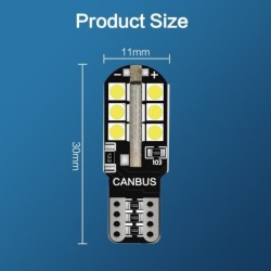 LED Canbus Birne - Autolicht - W5W - T10 - 24 SMD - 12V - 6 Stück