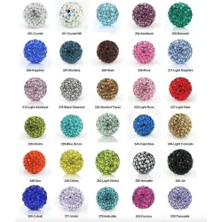 Stilig armbånd med fargerike krystallkuler / sorte perler - justerbar - 2 stk.