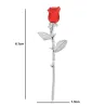 Elegant broche - rød & blå rose