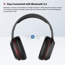 Ausdom M09 - langattomat kuulokkeet - kuulokkeet mikrofonilla - taitettava - Bluetooth - tuki TF-korttia