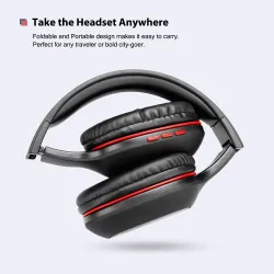 Ausdom M09 - casque sans fil - casque avec microphone - pliable - Bluetooth - support carte TF