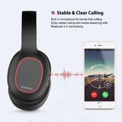 Ausdom M09 - casque sans fil - casque avec microphone - pliable - Bluetooth - support carte TF