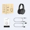 Ausdom M09 - trådlösa hörlurar - headset med mikrofon - hopfällbar - Bluetooth - stöder TF-kort