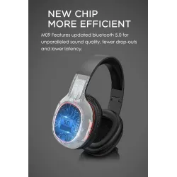 Ausdom M09 - wireless headphones - headset with microphone - foldable - Bluetooth - support TF cardEar- & Headphones