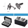 Vintage silver cufflinks - retro war helmetCufflinks