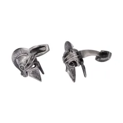 Vintage silver cufflinks - retro war helmetCufflinks