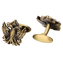 Boutons de manchette métal vintage - aigle bicéphale