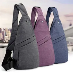 Bolsa de peito / ombro na moda - mochila pequena - anti-roubo - unissex
