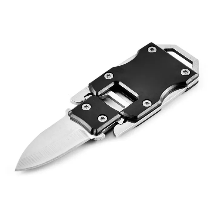 Lille lommekniv - aftagelig - foldbar - rustfrit stål - med snor